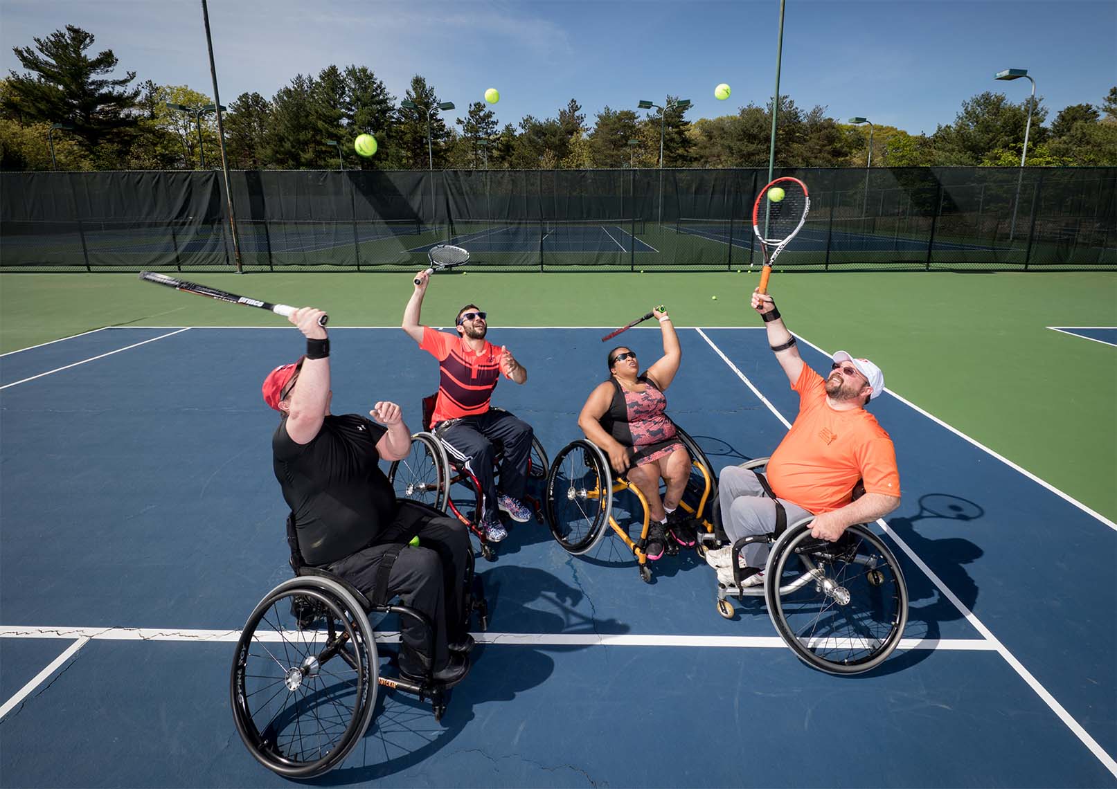 Marketing photo of adaptive sports tennis players for USTANE